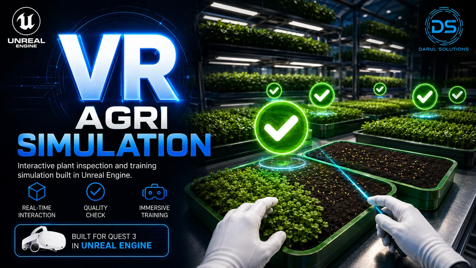 VR Green House Training and Simulation - Virtual Reality visualization screenshot 1